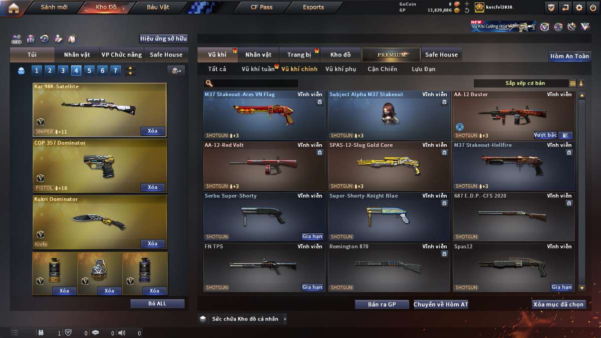 shop acc cf uy tin gia re